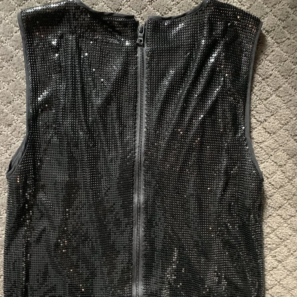 Alice & Olivia Black Chainmail Top - Picture 5 of 5